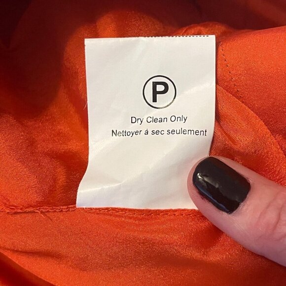 Pankaj and Nindhi Octave Dress Embroidered Orange Purple Lined A-Line Dress 4 - Picture 11 of 11